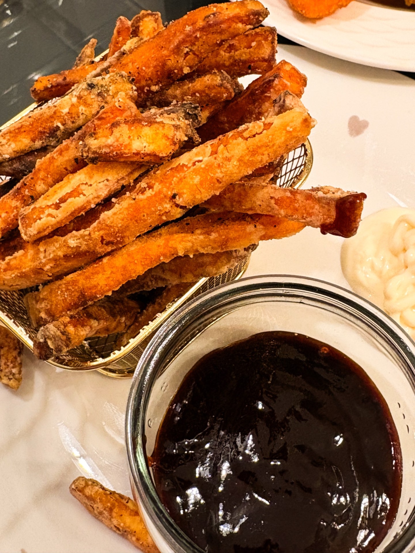 Sweet potato fries and barbecue sauce - Baking Cupboard Journal